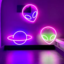 1 件彩虹霓虹灯房间装饰灯，电池或 USB 供电，适用于卧室、宿舍、庭院、露营、酒吧、餐厅、派对、家居、户外装饰