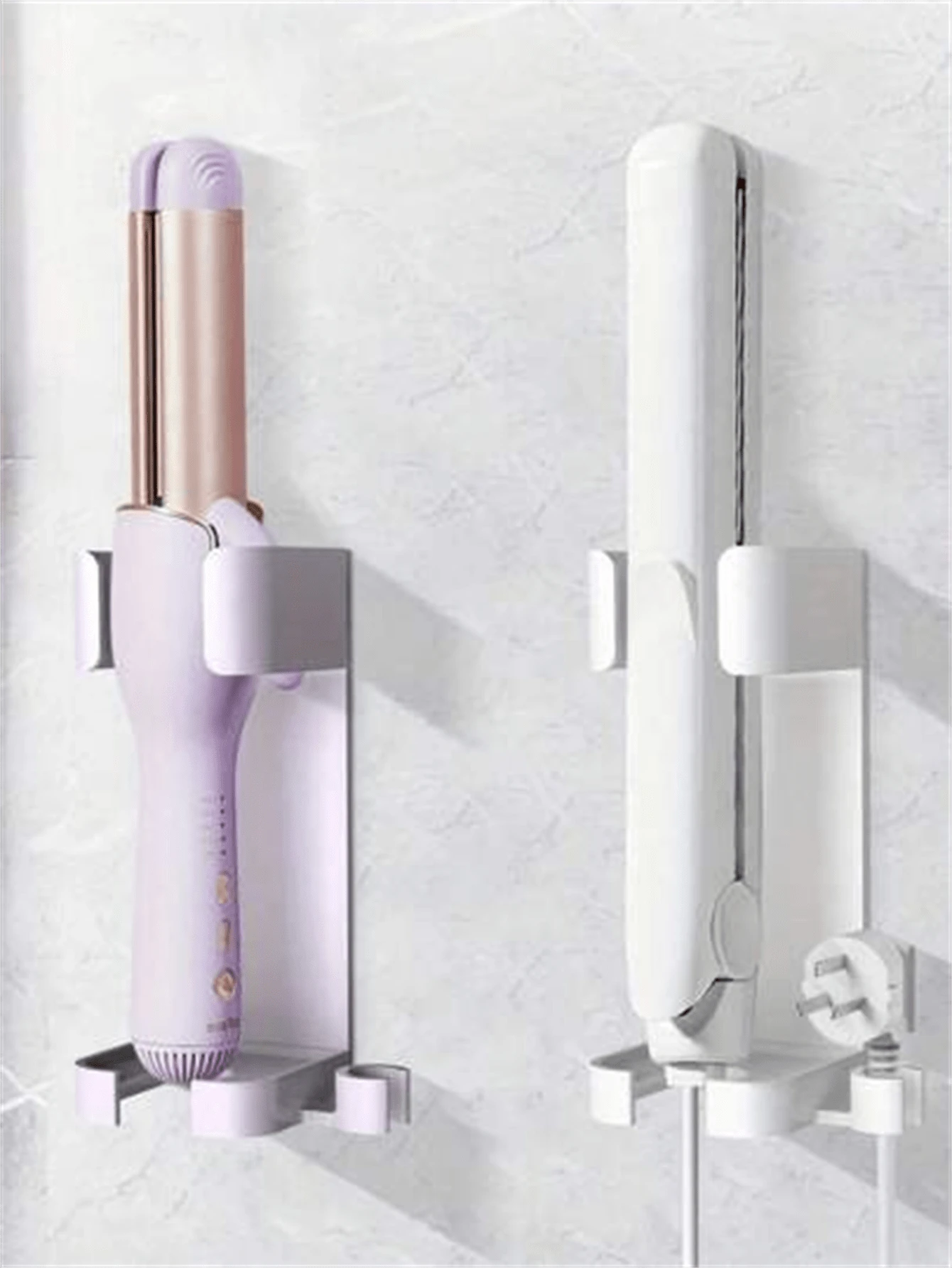 Wall Mount Hair Styling Organizer Holder Rack For Curling Iron ...