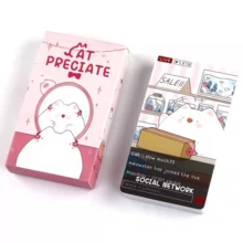 猫咪珍贵塔罗牌神谕卡 - 纸牌游戏，48 张牌，猫咪塔罗牌，大白猫神谕卡，游戏礼物，趣味棋盘游戏，适合家庭游戏、派对娱乐游戏 - 彩色 - 查看 2