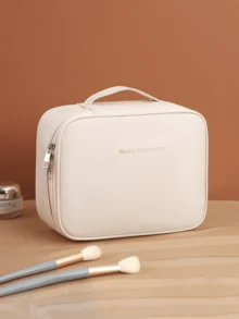 1个多功能PVC化妆包，夏季旅行化妆品收纳包，防水浴室收纳袋，可装护肤品、化妆刷、眼影盘、粉饼、乳液、口红、首饰，伴娘礼物、母亲节礼物、送给朋友和老师的礼物 - 彩色 - 查看 14