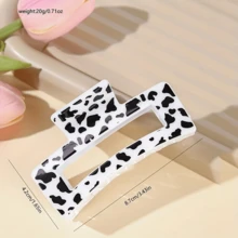 3 pezzi Eleganti fermagli per capelli antiscivolo con stampa mucca - Design alla moda in bianco e nero a motivo di mucca, fermagli a forma di U pratici per acconciature quotidiane, ottimo regalo per la Festa della Mamma, compleanni estivi, accessori per capelli autunno/inverno da donna per look da vacanza