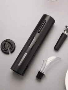 Conjunto Elegante de Acessórios para Vinho: Saca-Rolhas Automático