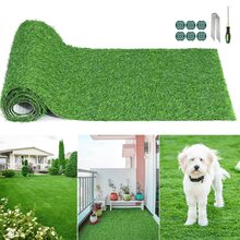 1 Set Artificial Grass Lawn Carpet, Dog Grass Mat With Drainage Holes And Replacement Artificial Grass Turf, Comes With Hook Remover U-Pegs And Spacers, Dog Potty Training Cleaning Mat, Easy To Clean, No Mess, PRT Backing, Pet Friendly Material, Decorative Garden Landscape Artificial Grass, Outdoor Faux Green Grass Mat, Grass For Indoor Outdoor Balcony Backyard Patio Gate Pool Deck Dogs And Cats - Multicolor - View 11