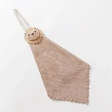 1 pièce Serviette imprimée avec motif d'animal de la forêt mignon, serviette carrée en polaire douce, chiffon de nettoyage absorbant polyvalent pour la décoration de la salle de bain et de la cuisine, été