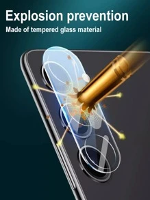 3pcs Tempered Glass Camera Lens Protector Film, High Definition Glossy Surface, Explosion-Proof, Auto Adsorption, High Hardness, Round Edge Dustproof Design, Compatible With Apple/ Galaxy/ Mi/Redmi/Honor/Magic 6 5 Lite And More Models Gift For Birthday, Family, Friends Lens Protector, Phone Accessories