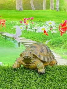 1pc Artificial Turtle Garden Outdoor Decor Figurine - Multicolor - View 3