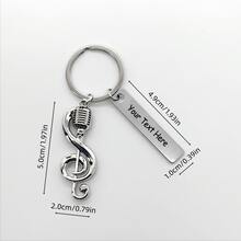 Llavero personalizado con nota musical, llavero personalizado de micrófono, regalo para cantante, regalo para amantes de la música, accesorio de graduación, regalos de Navidad para mujeres y hombres - Multicolor - Ver 6