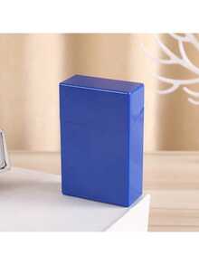 2 Peças Estojo de Cigarro de Plástico de Cor Sólida Minimalista, Unissex, Design de Abertura Automática, Porta-Cigarros Anti-Esmagamento e Anti-Umidade, Material de Plástico ABS, Acessórios para Fumar, Armazenamento de Cigarros