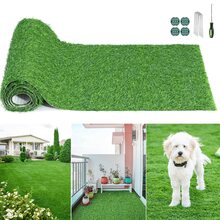 1 Set Artificial Grass Lawn Carpet, Dog Grass Mat With Drainage Holes And Replacement Artificial Grass Turf, Comes With Hook Remover U-Pegs And Spacers, Dog Potty Training Cleaning Mat, Easy To Clean, No Mess, PRT Backing, Pet Friendly Material, Decorative Garden Landscape Artificial Grass, Outdoor Faux Green Grass Mat, Grass For Indoor Outdoor Balcony Backyard Patio Gate Pool Deck Dogs And Cats - Multicolor - View 12