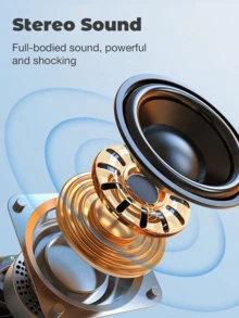 Głośnik bezprzewodowy Bluetooth ZEALOTPortable – wodoodporny IPX5, 10 W, miniaturowy głośnik bezprzewodowy z BT 5.2, 12-godzinny, bardzo długi czas odtwarzania, bateria 1800 mAh, dźwięk stereo Hi-Fi, obsługa mikrofonu/karty TF/USB/AUX – idealny do użytku domowego i na zewnątrz, kompatybilny z systemami iOS/Android. - Czarne - Zobacz 9