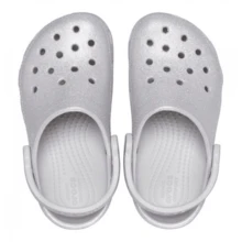 Crocs Classic Glitter Clog T - Bạc - Xem 2