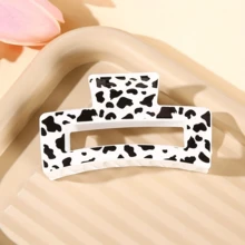 3 pezzi Eleganti fermagli per capelli antiscivolo con stampa mucca - Design alla moda in bianco e nero a motivo di mucca, fermagli a forma di U pratici per acconciature quotidiane, ottimo regalo per la Festa della Mamma, compleanni estivi, accessori per capelli autunno/inverno da donna per look da vacanza