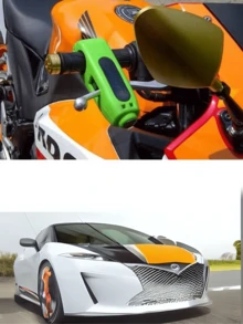 Trava de Guidão Antifurto em Alumínio para Moto - Vermelho - Visão 5