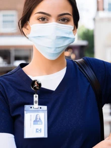 1 件可伸缩身份证徽章卷轴，带旋转夹，圆形玻璃钥匙扣，用于 A-Z 名片，黑色徽章卷轴，适用于护士/医生，办公用品，方便返校识别，万圣节和圣诞节送给朋友的礼物，有意义的新年礼物，送给同事、老师、长辈 - 彩色 - 查看 5