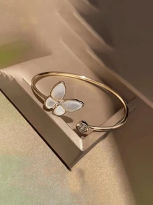1 pièce Beau bracelet manchette en argent massif 925 avec nid d'abeille micro-pavé, cadeau de fête des femmes