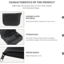 1个糖尿病用品收纳袋，采用优质牛津布制成，容量大，方便携带，适合整理糖尿病用品、血糖仪、糖尿病便携盒或旅行医疗包 - 彩色 - 查看 8