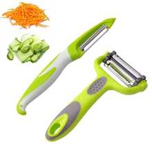 1/2pcs Potato Apple Vegetable Peeler, I-Type And Y-Type Peeler For Fruits And Vegetables Potatoes Carrots Cucumbers, 3-In-1 Blade Rotating Design With Shredding Function - Multicolor - View 5