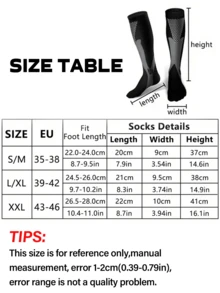 [Compression Socks] 3 Pairs Sports Compression Socks | Running Long Calf Men's And Women's Couple Student Socks - Best Support For Running Bike Flight - Multicolor - View 5
