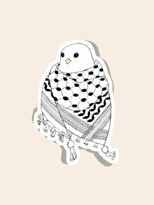 1PC Wrapped In Keffiyeh Scarf Sticker, Funny Sticker - Vinyl Sticker Waterproof And Scratch Resistant - Funny Meme Decals For Laptops & Water Bottles - Multicolor - View 1