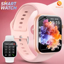 1pc Comfort Silicone Strap Unisex Smart Watch, 2.01" Touch Screen, With Calling Function, Call/Alarm/Message Reminder, Multi-Sport Modes, Fitness Tracker, Step & Calorie Counter, USB Charging, Compatible With Android & IOS - 240P TFT Display, 160mAh Lithium Polymer Battery