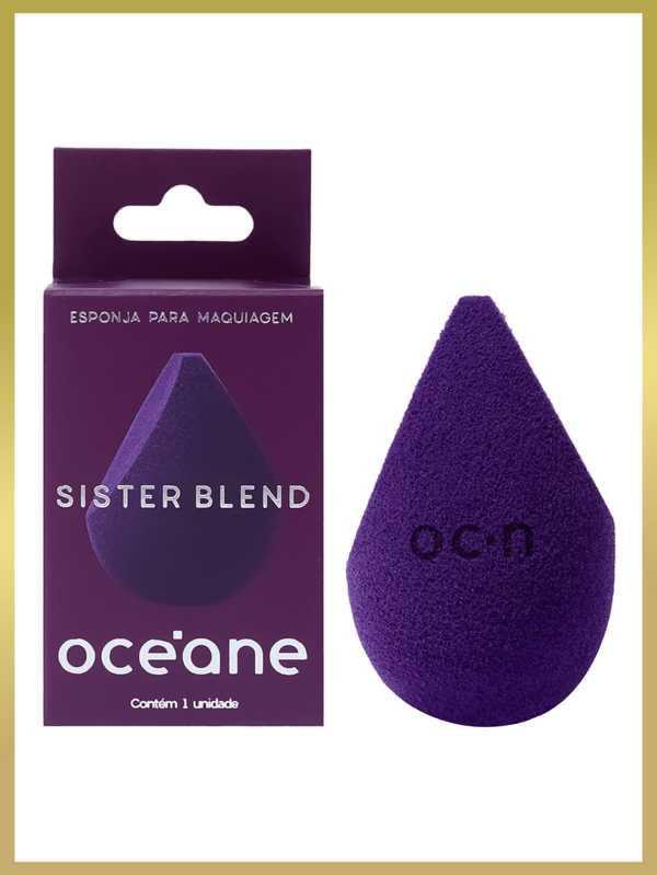 Océane Purple Esponja de Maquiagem Sister Blend (Seu tamanho permite alcançar perfeitamente áreas pequenas)