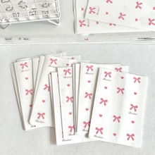 150 Pcs4.7x6.7 Inch Paper Gift Packaging Bags, Bow Pattern Packaging Bags, Small Gift Storage Bags, Suitable For Women's Parties, Festivals, Weddings, Birthdays, And Craft Gift Bags. - Multicolor - View 3