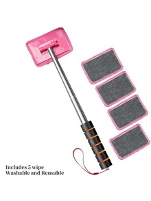 1pc/3pcs/5pcs Windshield Cleaning Tool Set - Extendable & Detachable Handle, Microfiber Cloth Car Glass Cleaning Brush, Car Windshield Squeegee, Suitable For Auto Detailing, Windshield, Truck, SUV, RV And Home Windows, Car Cleaning Kit, Car Glass Cleaner, Windshield Cleaner