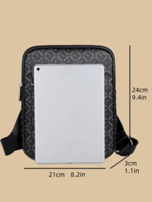 男士 PU 皮革斜挎包，休闲斜挎包，旅行包，带手机钱包