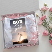 100张（10套=100张）励志圣经经文祷告卡，印有“上帝爱你”字样 - 哑光表面，非常适合用来鼓励和增强信仰，是理想的礼物。 - 上帝愛你-灰色 - 查看 6