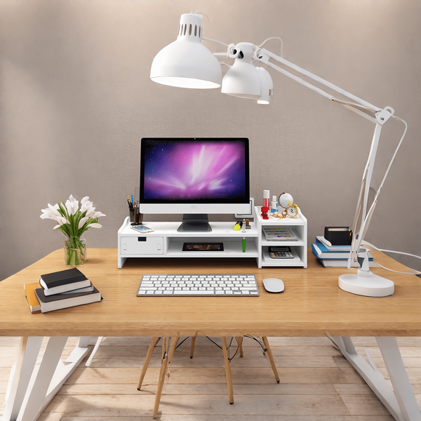 1pc Computer Monitor Riser Stand For Desk, Office Use,School Supplies,Back To School