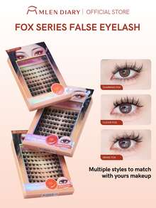 Mlen Diary 睫毛簇，132 件 C 卷 9-14 毫米独立睫毛，DIY 漫画睫毛，可重复使用的自然蓬松睫毛，在家睫毛簇、睫毛簇、独立睫毛、睫毛、假睫毛