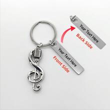 Llavero personalizado con nota musical, llavero personalizado de micrófono, regalo para cantante, regalo para amantes de la música, accesorio de graduación, regalos de Navidad para mujeres y hombres - Multicolor - Ver 8