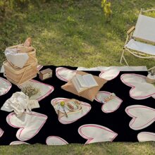 1 buc - Prosop de plajă cu imprimeu de inimă roz - Prosop de baie extra mare din microfibră și pătură de plajă fără nisip - Prosop moale cu uscare rapidă pentru piscină, yoga, călătorii - Cadou drăguț pentru ea/el, articole esențiale pentru plajă