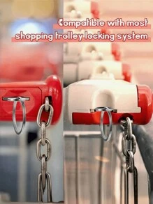 1 pièce Jeton de caddie de supermarché en acier inoxydable de 2,8 mm d'épaisseur amélioré, plus épais, épaisseur de 1 livre, plus adapté aux pays européens comme le Royaume-Uni, pendentif porte-clés, sans pièces de monnaie requises, pratique