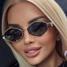 1pc Y2K Fashion Metal Small Frame Fashion Glasses - Black - View 1