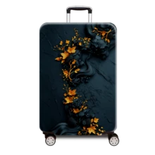 1pc Plant Style Series Printed Pattern, Thickened Suitcase Protective Cover, Thickened Suitcase Accessories, Suitable For Business, Business Trips, Vacations, Travel, Luggage Check-In, Back To School, Add Color To Your Suitcase. Suitable For 20-28 Inch Suitcases. Travel Essentials Travel Accessories Vacation Summer Holiday Bag For School School Accessories School Stuff - Multicolor - View 21