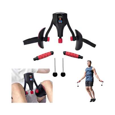 Adjustable Thigh Trainer 0-60kg | 5-In-1 Leg Toner With Kegel Exerciser | Home Gym Equipment | Resistance Bands & Handles For Postnatal/Pelvic Floor Training (Black)