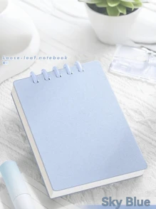 Libreta mini A7 con diseño de alta calidad, páginas desprendibles, plegable 360°, 80 hojas/160 páginas, carcasa de PP mate resistente al agua, adecuada para oficina, escuela, reuniones, contabilidad, DIY, registro de vida, conferencias de estudiantes, reuniones de trabajo, planificación de fitness, vuelta al cole, trabajo, etc.