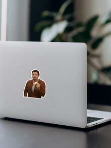 Pedro Pascal Sandwich Emoticon Sticker, Vinyl Decal For Laptop, Cup, Phone - Multicolor - View 6