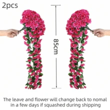 Nejlue Artificial Flowers/Plants1111 Home & Living 2 件 85 厘米人造假吊花植物，用于户外秋季装饰，1 件仿丝绸紫罗兰抗紫外线真实蔓生藤蔓，用于家居装饰、房间装饰、花园装饰、墙壁装饰、室内外装饰、卧室装饰、婚礼装饰、餐桌装饰、圣诞装饰、派对装饰、生日装饰