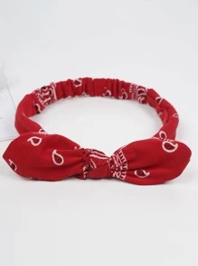 1/3/5/8pcs New Rabbit Ear Twist Elastic Headbands, Cashew Flower Print Stretchy Headscarves, Narrow Edge Ditsy Floral Wire Fixing Hair Accessories For Women