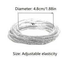 12 Stücke/6 Stücke glänzendes Tennis-Armband für Frauen - vielseitig & elegantes Stretch-Armband, geeignet für den Alltagsgebrauch und Partys, ideales Valentinstags-Geschenk