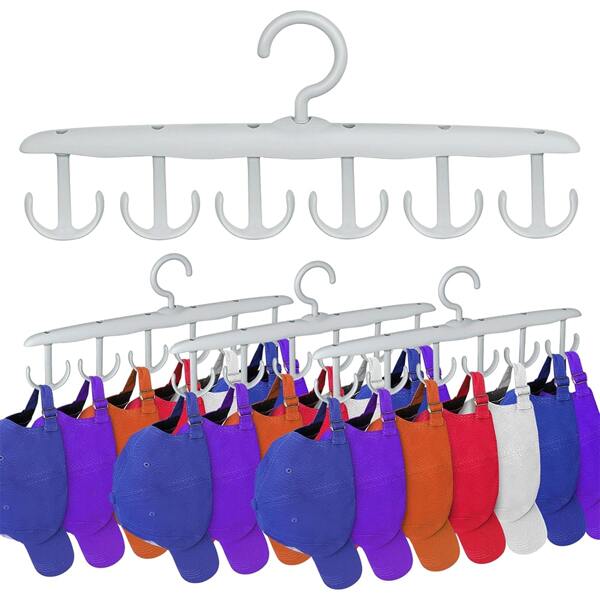 1pc Closet Hat Rack, Baseball Hat Storage Bag, 360 Degree Rotating Hat Rack Storage With 12 Hooks, Space Saving Organizer That Can Be Used To Organize Items Such As Vests, Underwear, Bras, Etc. In The Wardrobe