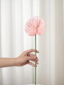 1 件/3 件/5 件人造红掌百合花（粉色）适用于婚礼办公室派对酒店家居餐桌装饰 - 粉色 - 查看 6