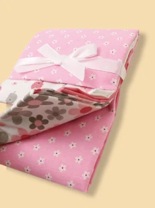 4pcs Baby Swaddle Blankets, Printed Cloud, Elephant, Car Designs, Soft Flannel, Lightweight For Spring/Summer