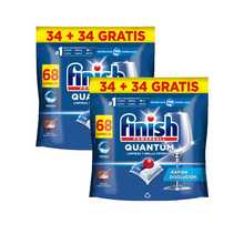 ✅ 24/72h Delivery Finish Powerball Quantum – 136 Dishwasher Tablets, Powerful Cleaning And Shine, Regular Scent, 2x68 And 5x68 Washes Format - Màu xanh hải quân - Xem 6