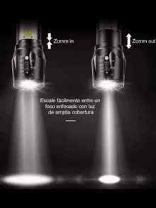 Rechargeable Tactical Lamp 2000l Side Flashlight - Black - View 3