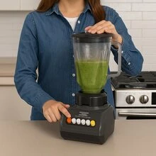 Licuadora 2 en 1 Negra y Blanca Deco Hogar | Licuadora Multifuncional para Cocina - Negro - Ver 5