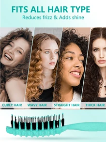 2025 Latest Wild Boar Bristle Styling Brush, Suitable For All Hairstyles And Women's Curling Needs; Valentine's Day-Themed T-Shirts With Boy And Girl Heart Designs, Heart Pattern Knitted Sweaters; Ergonomic Comb, Practical For All Seasons, Made Of ABS Material, Basic Style And Function, Ideal For Wet/Dry Hair And Makeup Grooming.