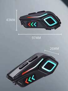 GENAI Wireless Earphones . Motorcycle Helmet Companion . Hands-Free Communication With HiFi Audio, LED Safety Lights, Waterproof, And Noise Reduction For Clear Riding Experience